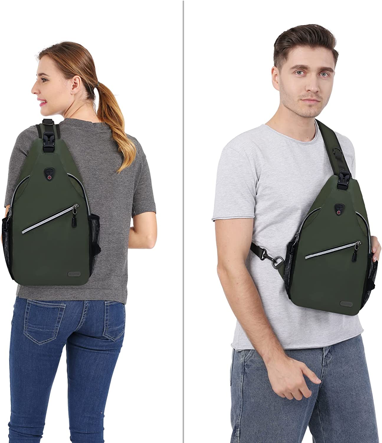 MOSISO Sling Backpack, Multipurpose Crossbody Shoulder Bag Travel Hiking Daypack - Image 5